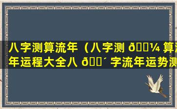 八字测算流年（八字测 🌼 算流年运程大全八 🐴 字流年运势测算）